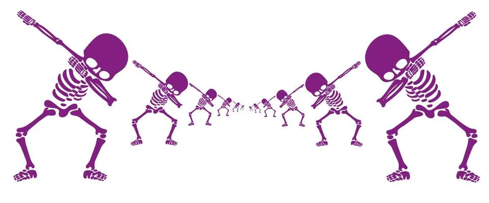 Skeletons dab Stock Illustration