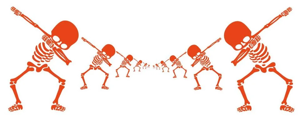 Skeletons dab Stock Illustration