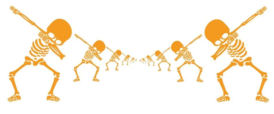 Skeletons dab Stock Illustration
