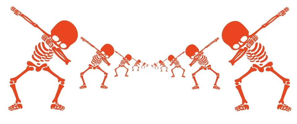 Skeletons dab Stock Illustration