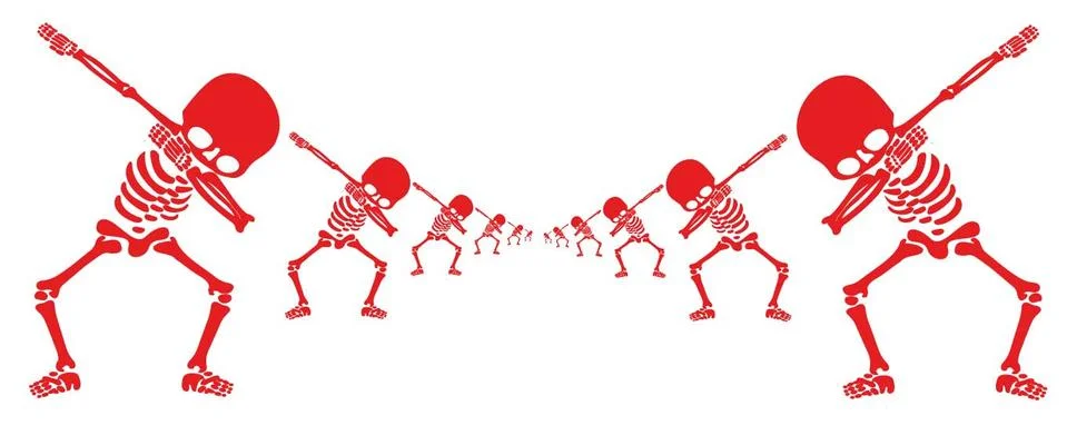 Skeletons dab Stock Illustration
