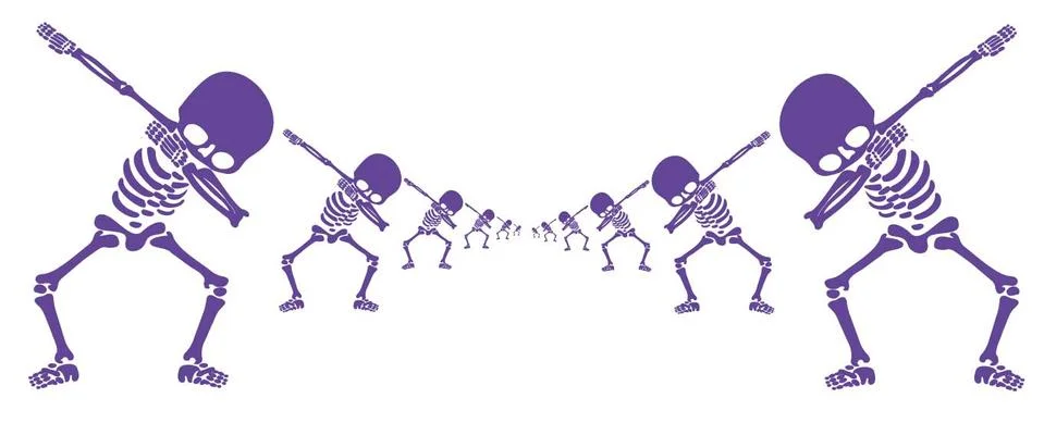 Skeletons dab Illustrazione stock
