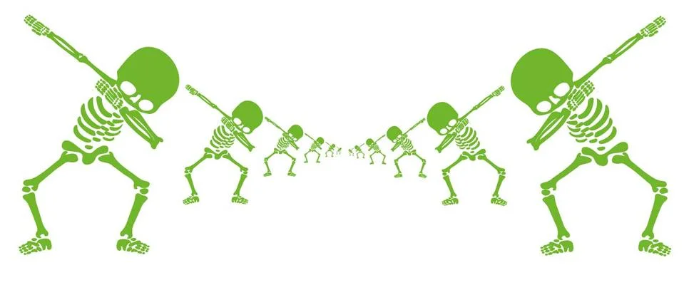 Skeletons dab Stock Illustration