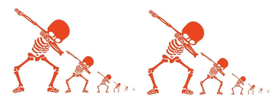 Skeletons dab Stock Illustration