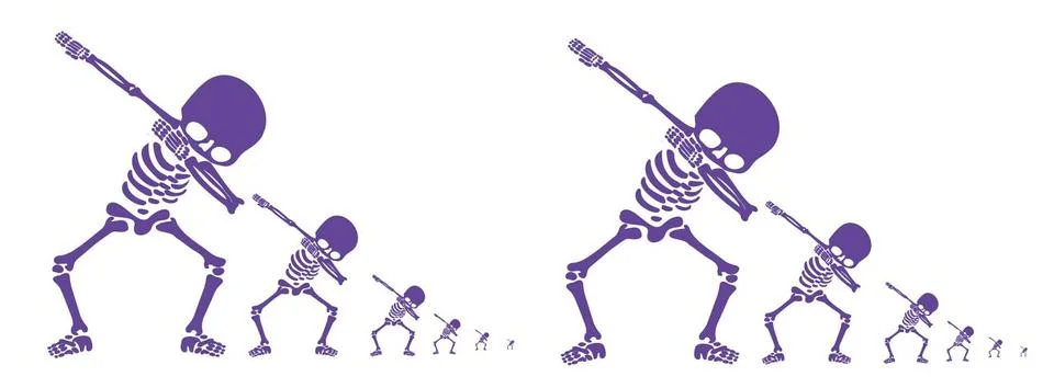 Skeletons dab Stock Illustration