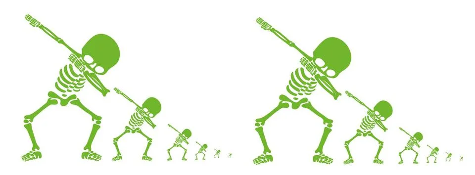 Skeletons dab Stock Illustration