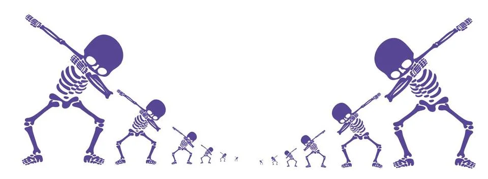 Skeletons dab Stock Illustration