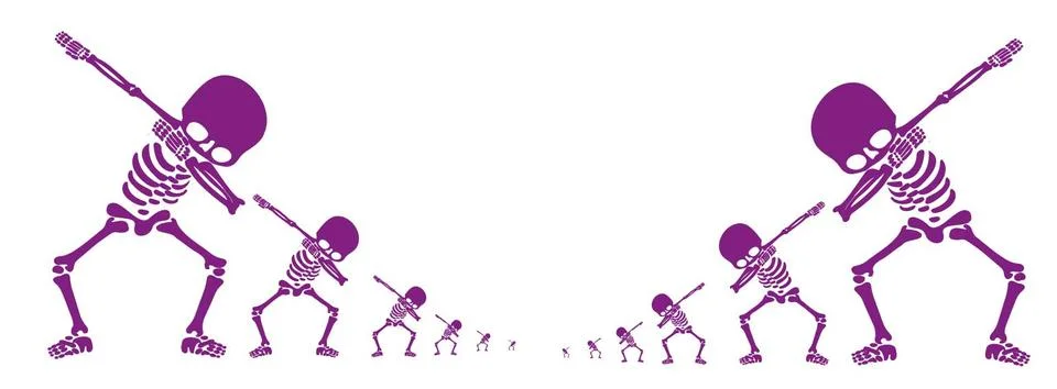 Skeletons dab Stock Illustration