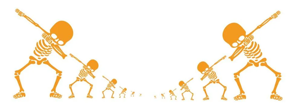 Skeletons dab Stock Illustration