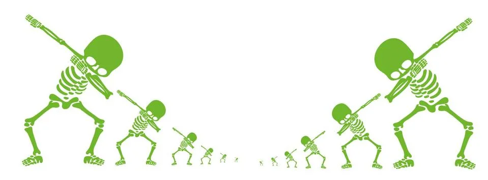 Skeletons dab Stock Illustration