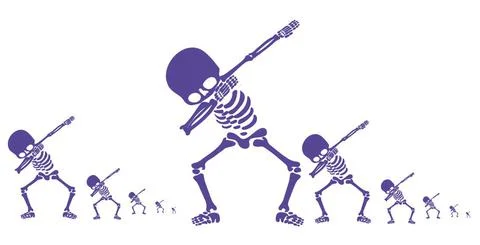 Skeletons dab Stock Illustration