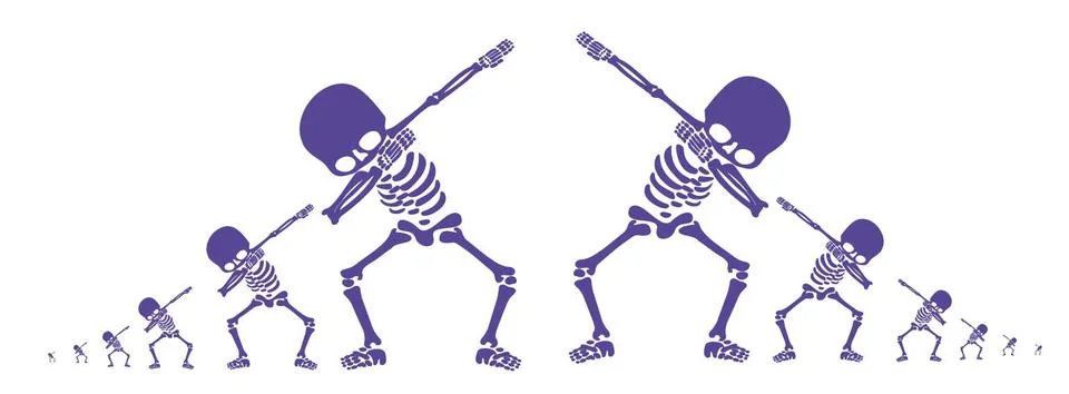 Skeletons dab Stock Illustration