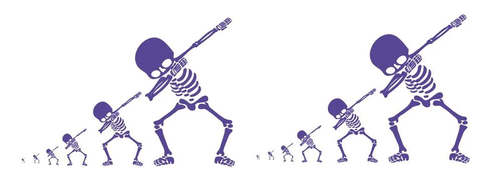 Skeletons dab Stock Illustration