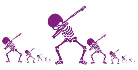 Skeletons dab Stock Illustration