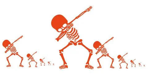 Skeletons dab Stock Illustration