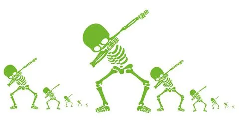 Skeletons dab Stock Illustration