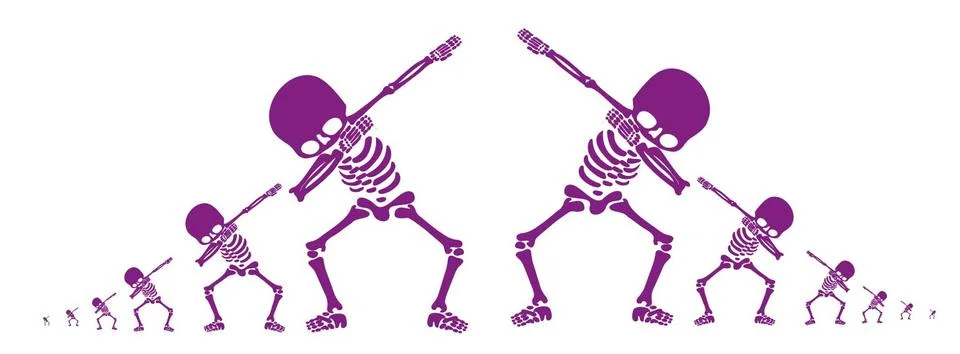 Skeletons dab Stock Illustration