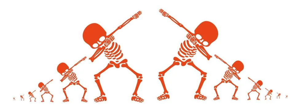 Skeletons dab Illustrazione stock