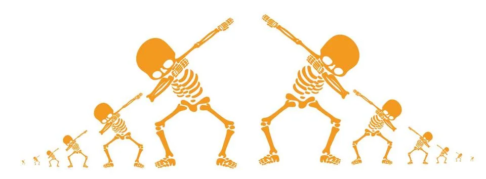 Skeletons dab Stock Illustration