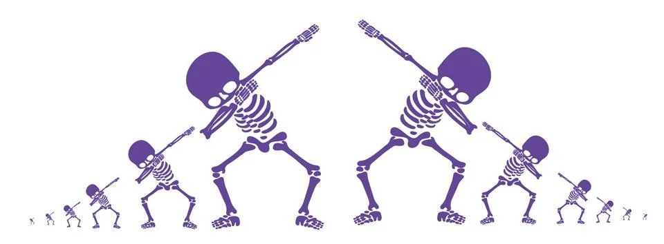 Skeletons dab Stock Illustration