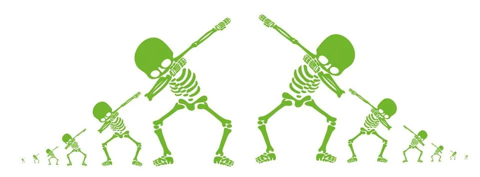 Skeletons dab Stock Illustration