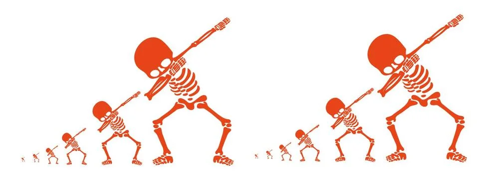 Skeletons dab Illustrazione stock