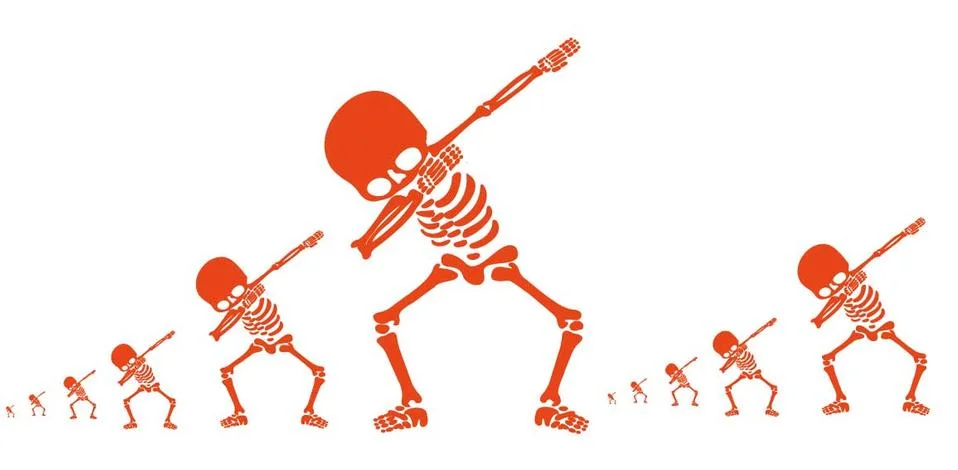 Skeletons dab Stock Illustration
