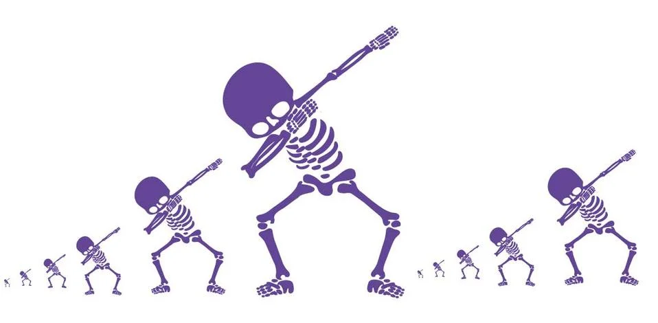 Skeletons dab Stock Illustration