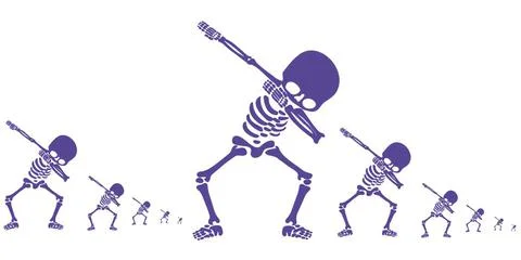 Skeletons dab Stock Illustration