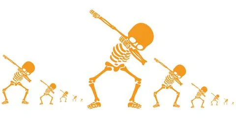 Skeletons dab Stock Illustration