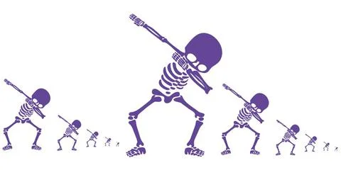 Skeletons dab Stock Illustration