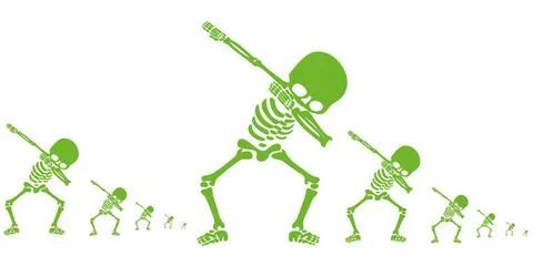 Skeletons dab Stock Illustration