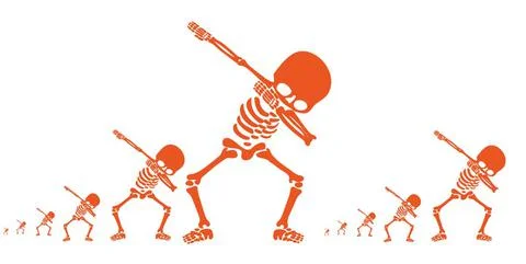 Skeletons dab Stock Illustration