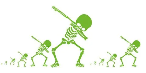 Skeletons dab Stock Illustration