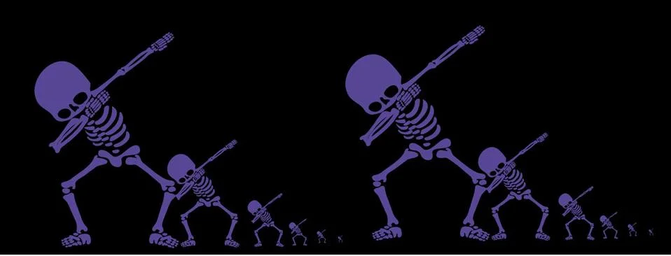 Skeletons dab Stock Illustration