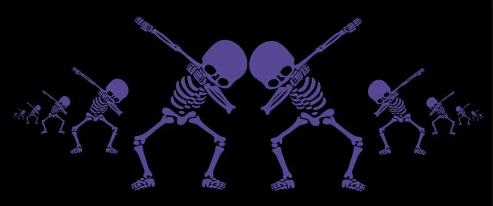 Skeletons dab Stock Illustration