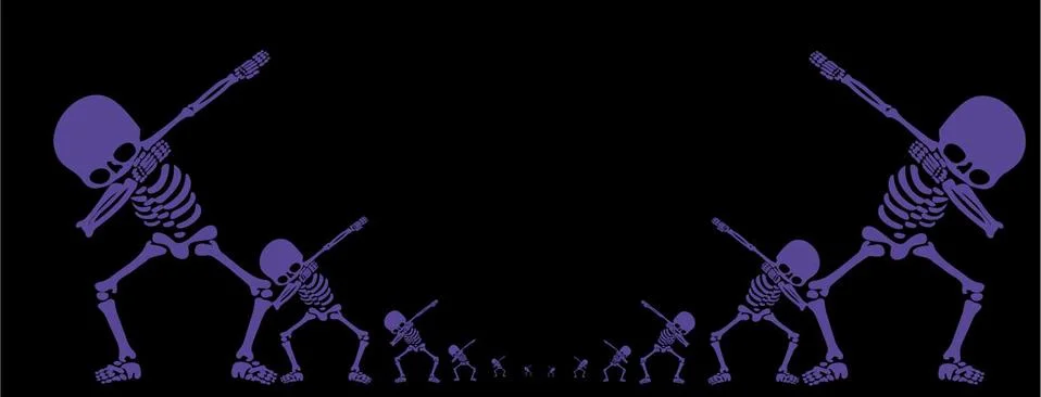 Skeletons dab Stock Illustration