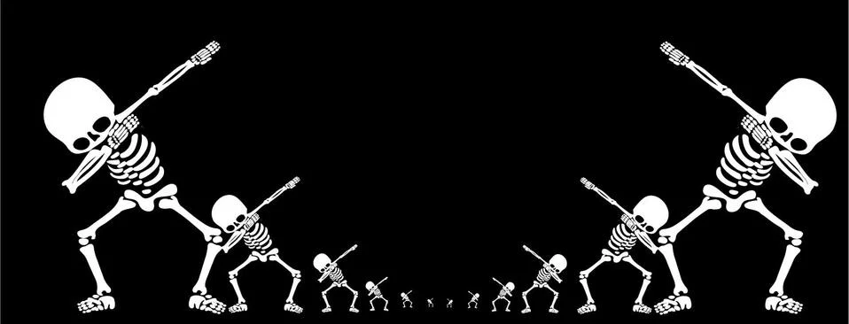Skeletons dab Stock-Illustration