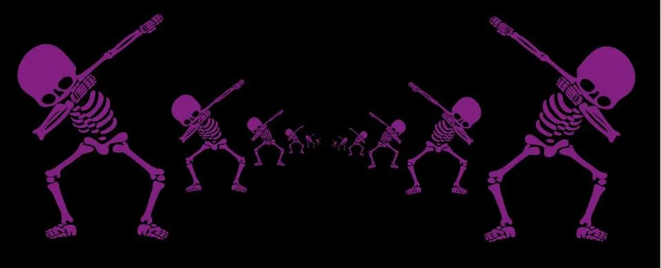 Skeletons dab Stock Illustration