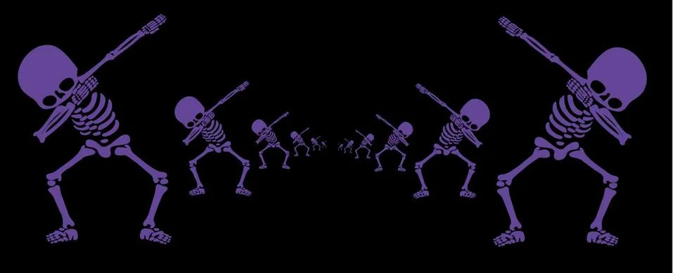 Skeletons dab Stock Illustration