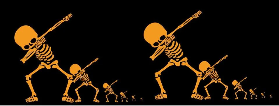 Skeletons dab Illustrazione stock