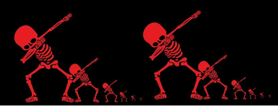 Skeletons dab 스톡 일러스트