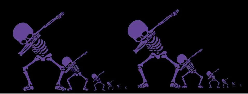 Skeletons dab 스톡 일러스트