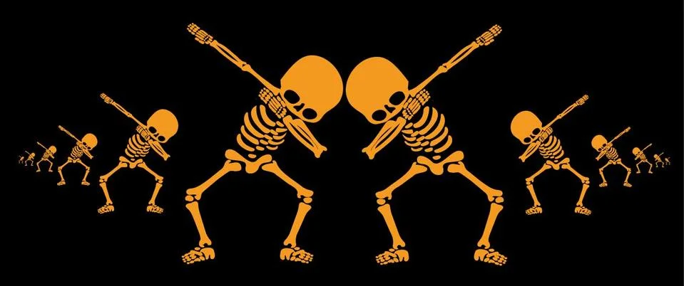 Skeletons dab Stock Illustration