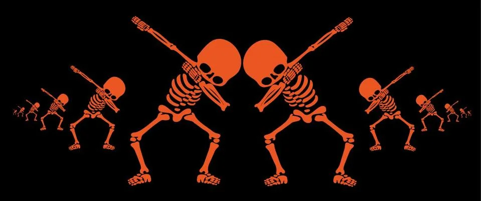 Skeletons dab Stock Illustration