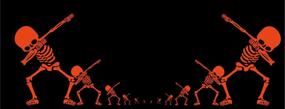 Skeletons dab Stock Illustration