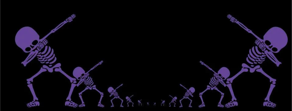 Skeletons dab Stock Illustration