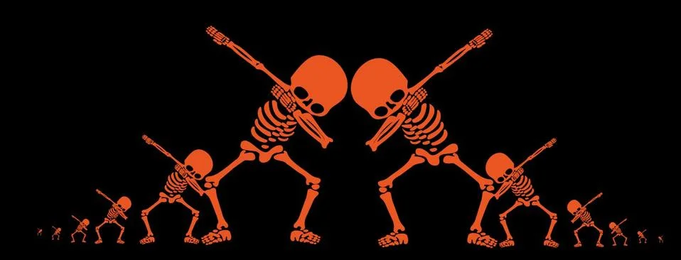 Skeletons dab Stock Illustration