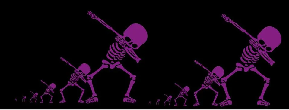 Skeletons dab Illustrazione stock