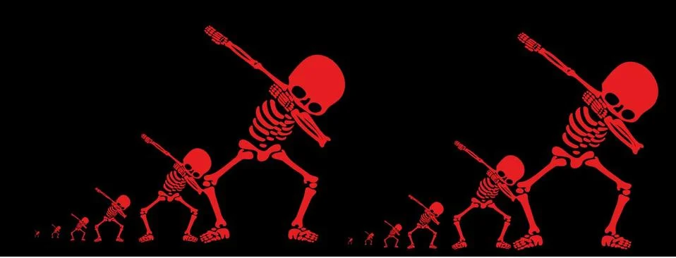 Skeletons dab Stock Illustration